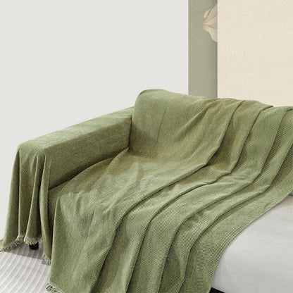 Bayline™ | Visgraat Chenille Dekbedovertrek Met Kwastjes