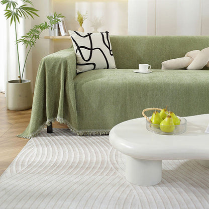Bayline™ | Visgraat Chenille Dekbedovertrek Met Kwastjes