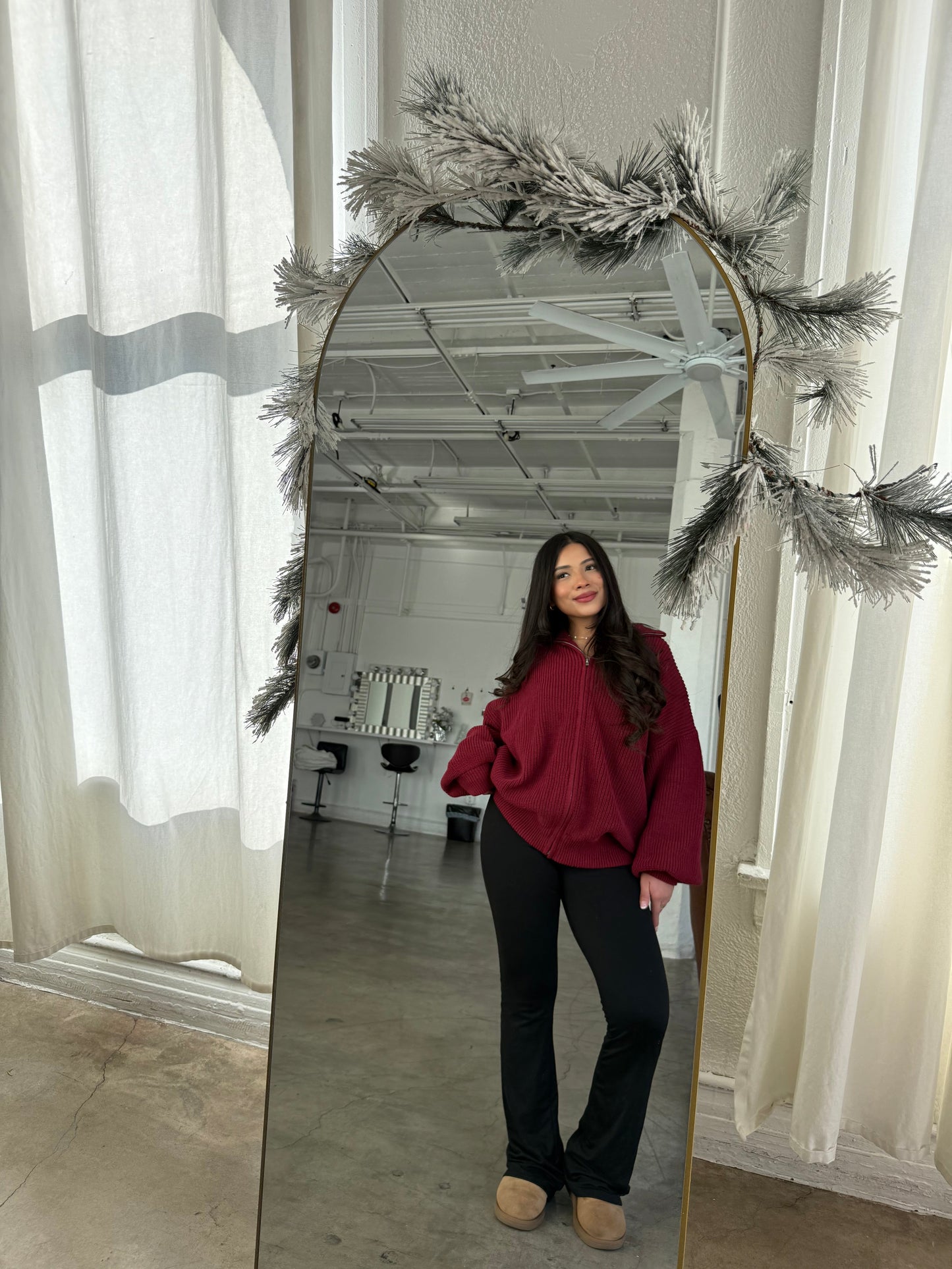 Bayline™ |  Gebreid Oversized Cranberry