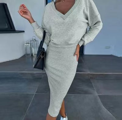 Bayline™ | Chique Vestjurk en V-hals Sweatshirt Set