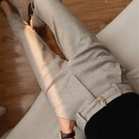 Bayline™ |  Elegante Getailleerde Broek Van Wol