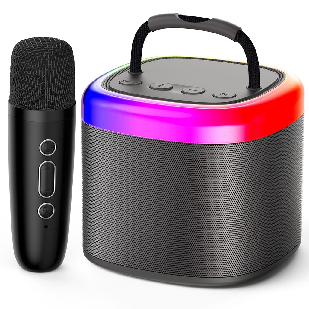 Bayline™ |  D17 Mini Karaoke Machine Voor Kinderen Met Draadloze Microfoons