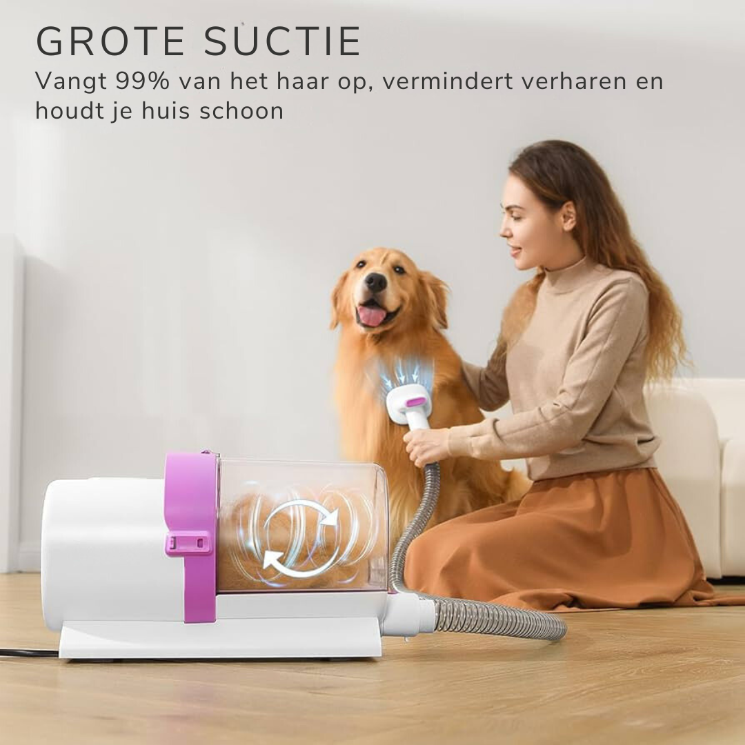 Bayline™ | Stofzuigborstel Voor Verharen & Borstelen,4-In-1 Gereedschap Paars