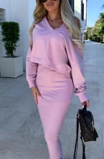Bayline™ | Chique Vestjurk en V-hals Sweatshirt Set