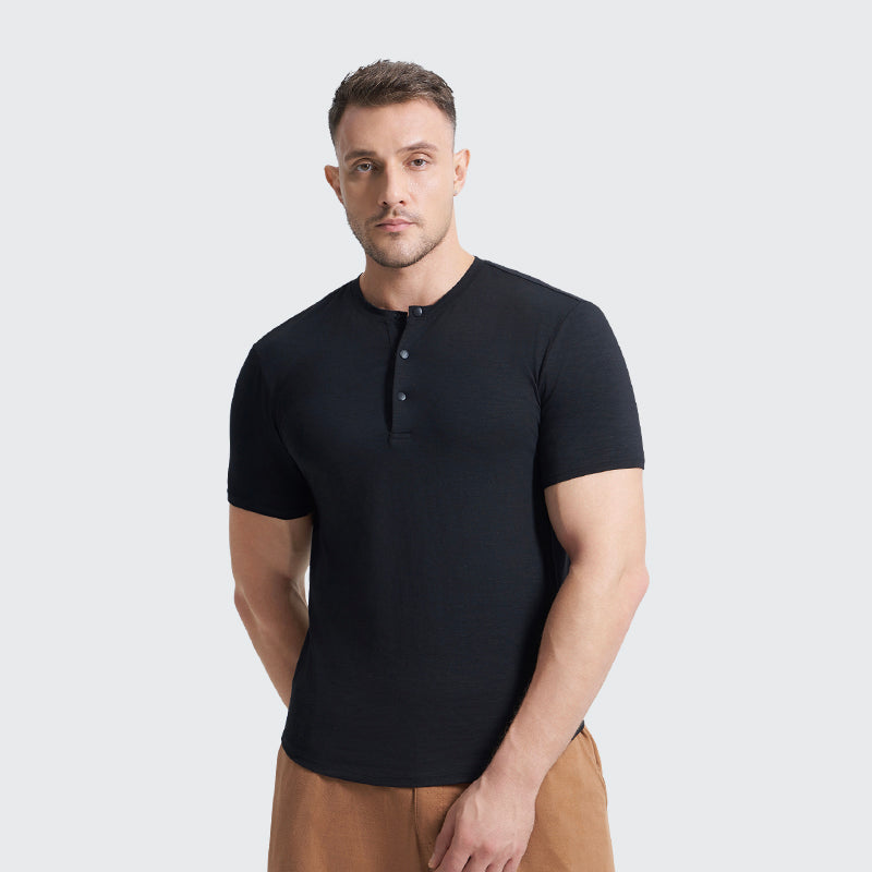 Bayline™ | Bamboe Henley T-Shirt