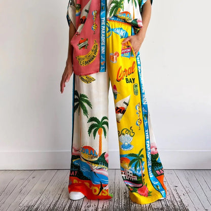 Bayline™ | Unieke Print Casual 2-Delige Satijnen Set