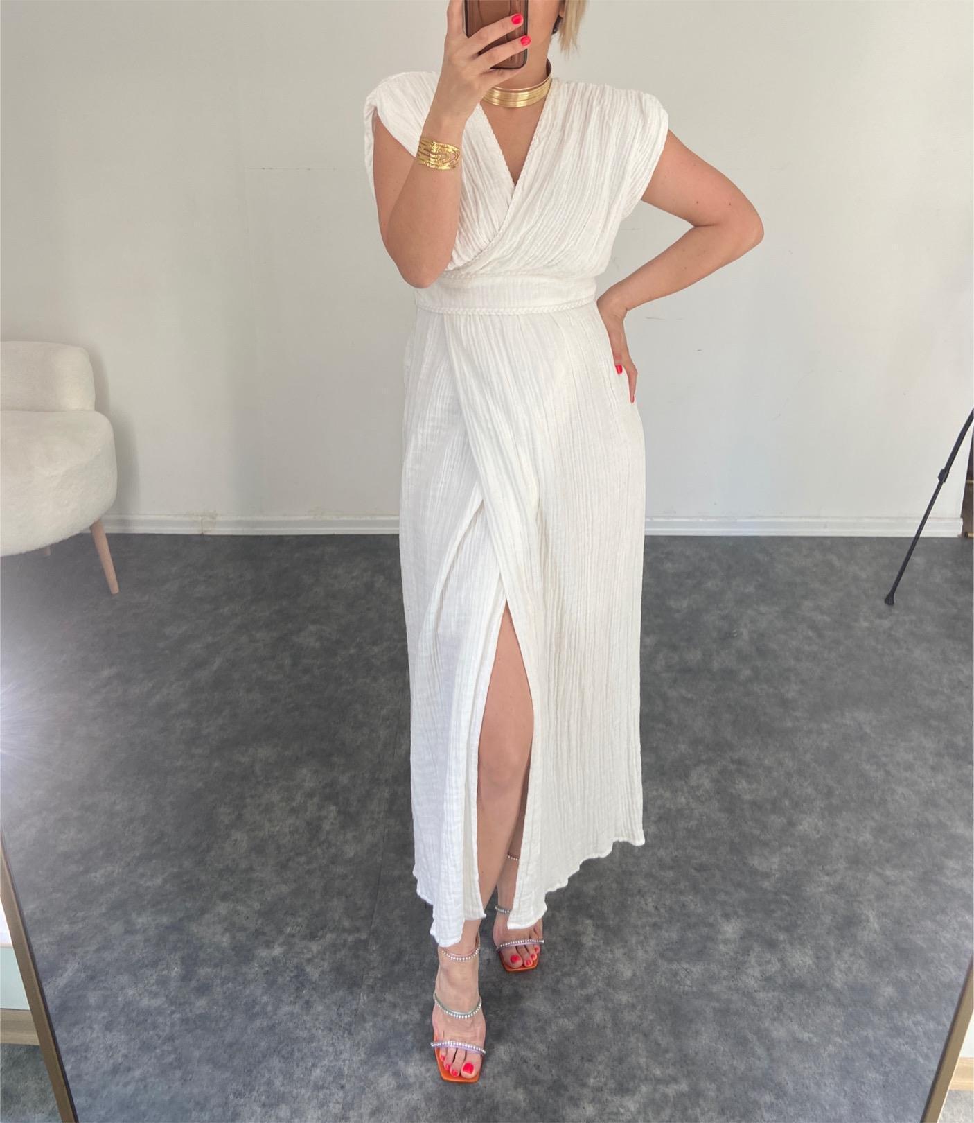Bayline™ |  Modieuze Taille V-Hals Jurk Met Korte Mouwen