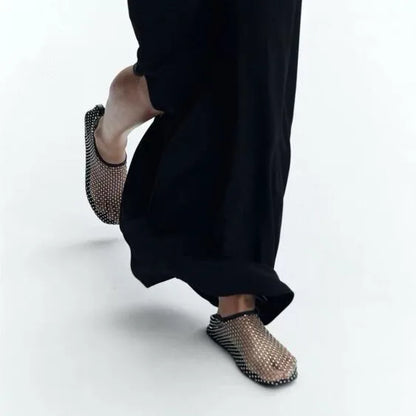 Bayline™ | Celebrity's Strass Decor Platte Sandalen