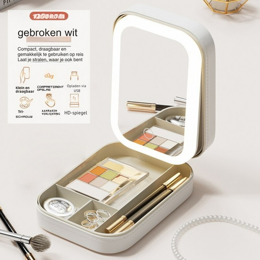 Bayline™ | Waterdichte Led Make-up Tas Met Spiegel