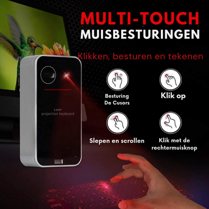 Bayline™ |  Laser Touch Draadloos Projector Toetsenbord