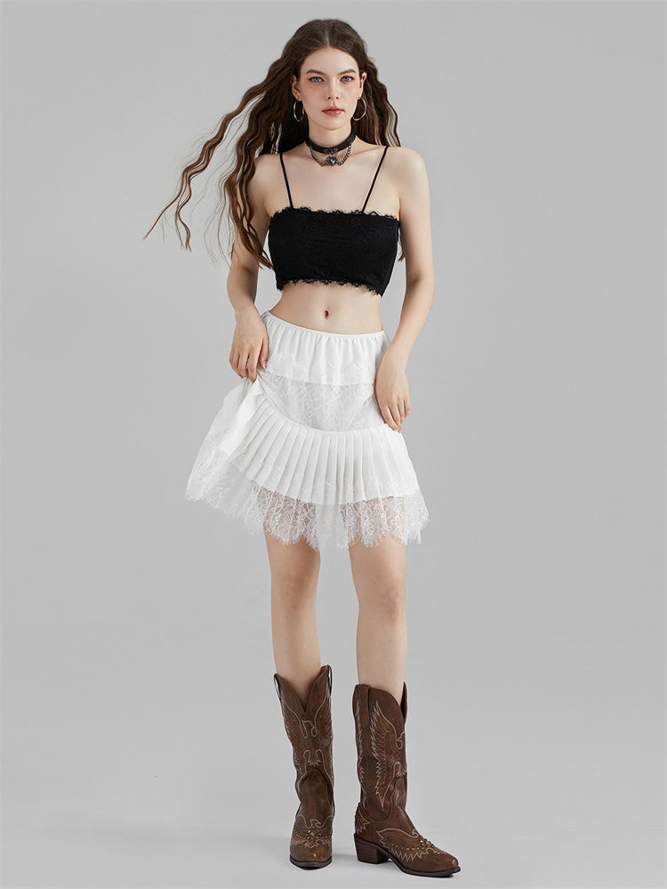 Bayline™ | Midi-Rok Met Kant en Tule Voor Dames