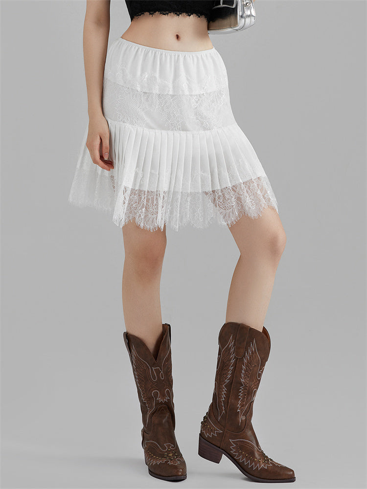 Bayline™ | Midi-Rok Met Kant en Tule Voor Dames