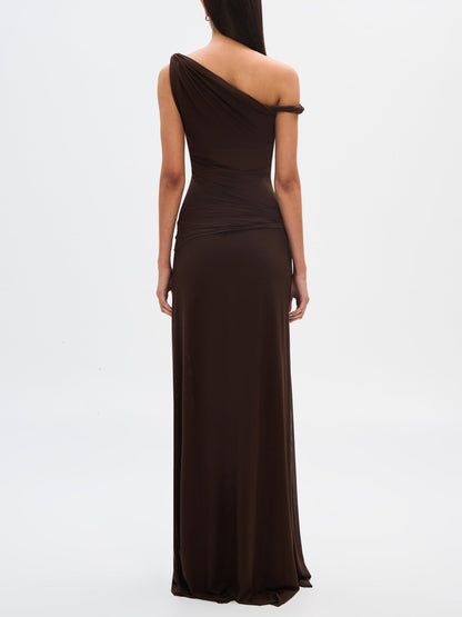 Bayline™ |  Espresso Mesh Maxi Jurk