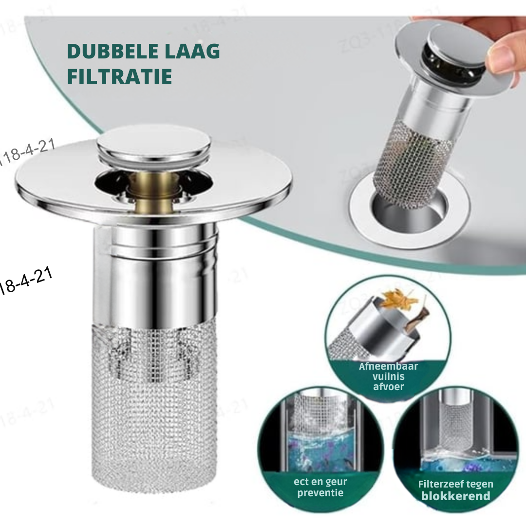 Bayline™ | Roestvrijstalen Vloerafvoerfilter - 1+1 GRATIS