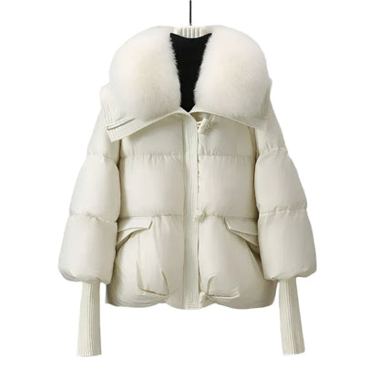 Felicia - Luxe pufferjack met kraag van imitatiebont