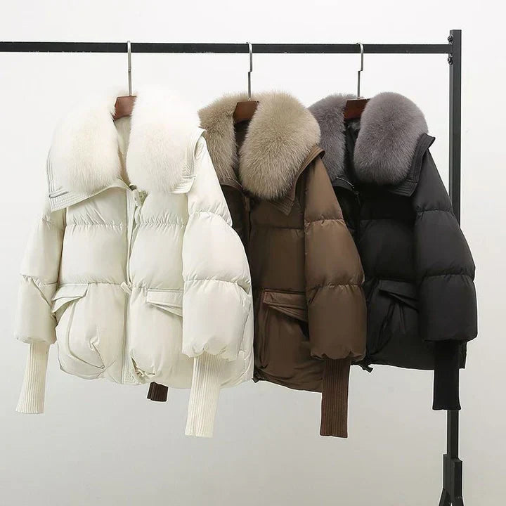 Felicia - Luxe pufferjack met kraag van imitatiebont