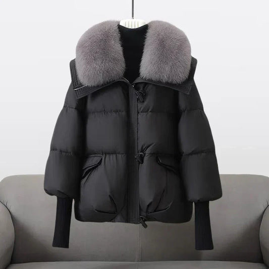 Felicia - Luxe pufferjack met kraag van imitatiebont