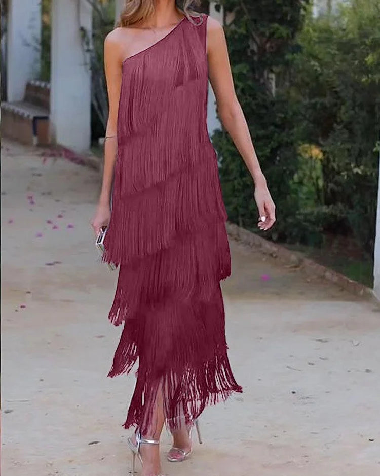 Bayline™ | Off-Shoulder Elegante Franje Jurk