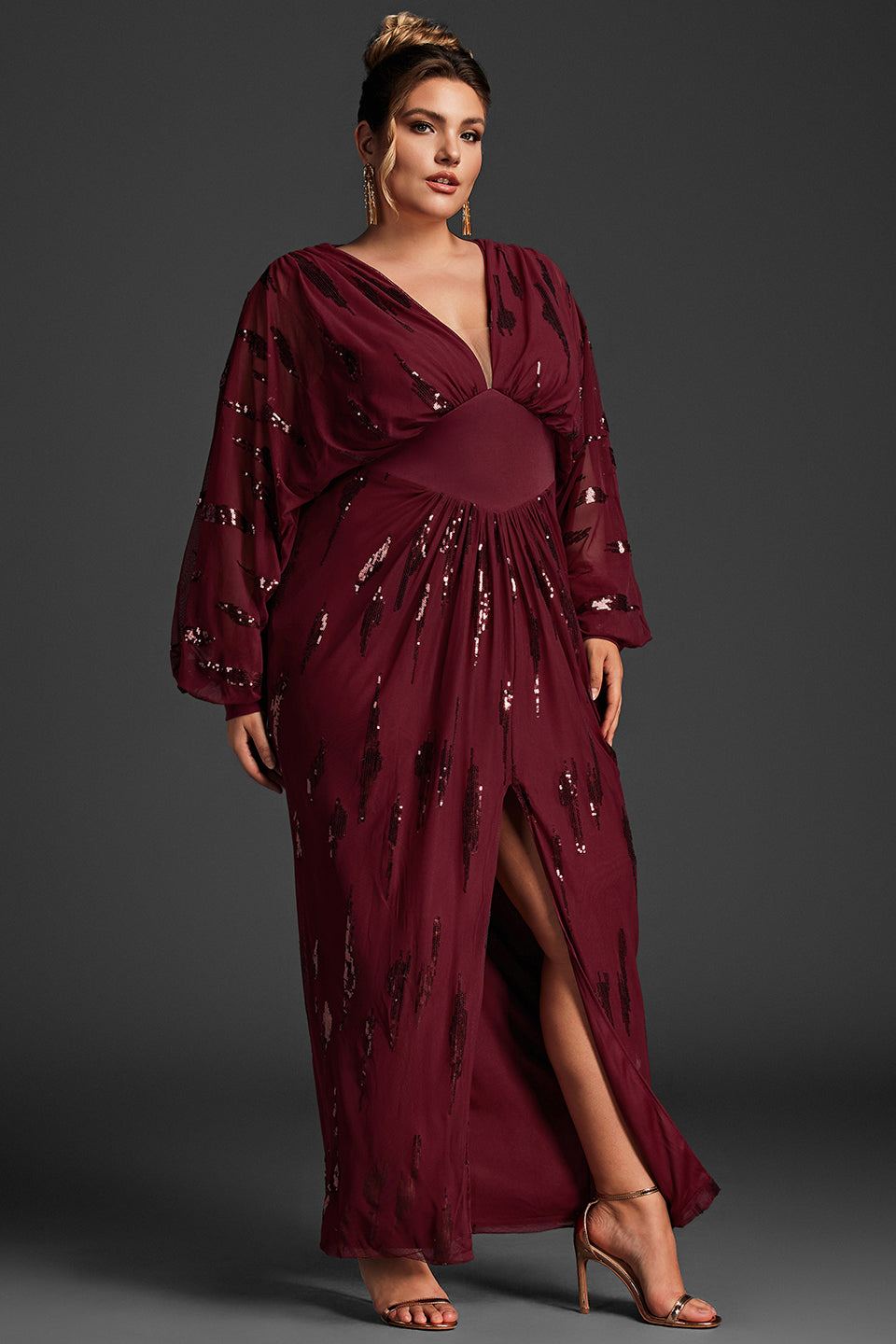 Bayline™ |  Curveins Plus Size Paillettenjurk