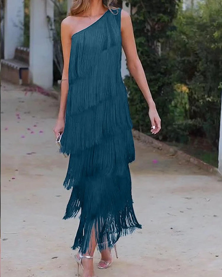 Bayline™ | Off-Shoulder Elegante Franje Jurk