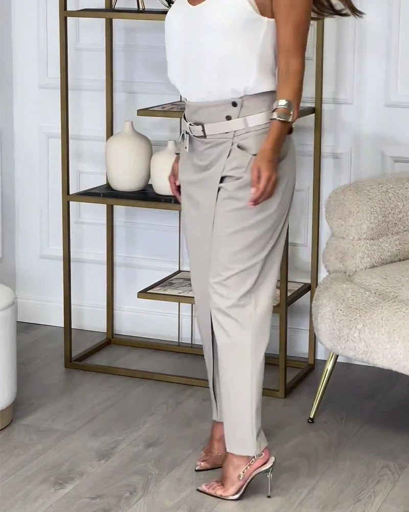 Elina™ | Patchworkbroek met riem