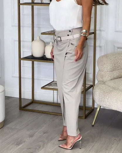 Elina™ | Patchworkbroek met riem