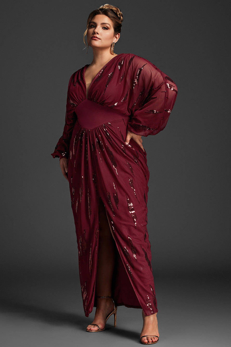 Bayline™ |  Curveins Plus Size Paillettenjurk
