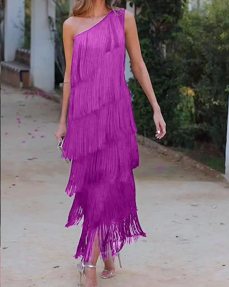 Bayline™ | Off-Shoulder Elegante Franje Jurk