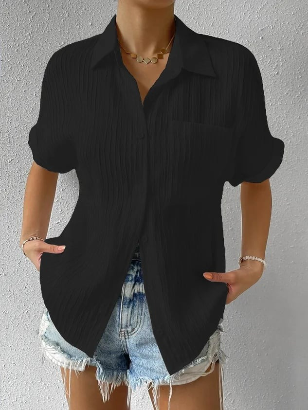 Bayline™ | Overhemd Kraag Casual Knoop Los Blouse