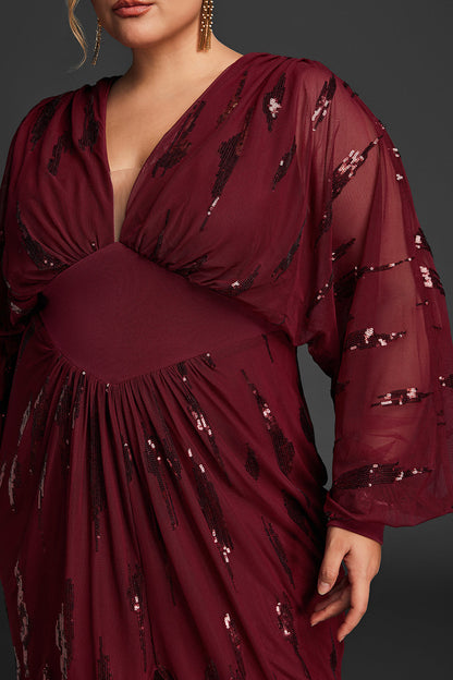 Bayline™ |  Curveins Plus Size Paillettenjurk