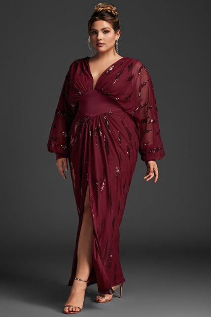 Bayline™ |  Curveins Plus Size Paillettenjurk