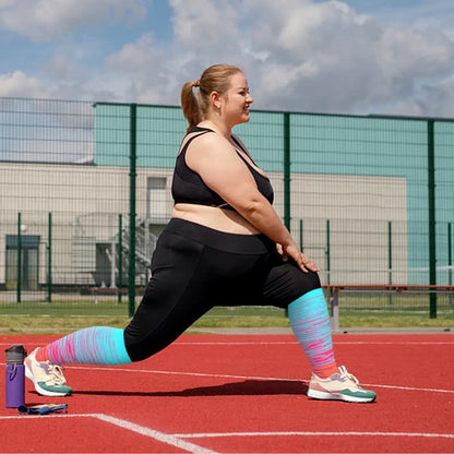 Bayline™ | Grote Maten Heldere Streep Compressiesokken (3 Veelkleurig Paar)