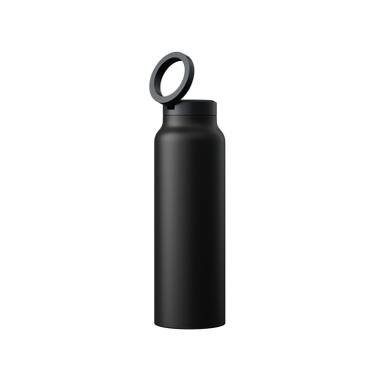 FluidFlex™ waterfles | Roestvrijstalen waterfles en magnetische telefoonhouder in 1!