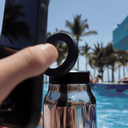 FluidFlex™ waterfles | Roestvrijstalen waterfles en magnetische telefoonhouder in 1!
