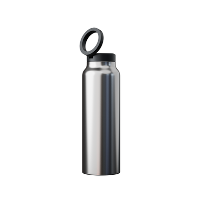 FluidFlex™ waterfles | Roestvrijstalen waterfles en magnetische telefoonhouder in 1!