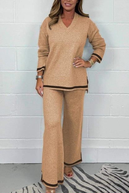 Bayline™ | Zacht Gebreide Broek Met V-Hals