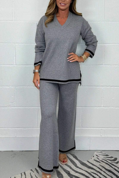 Bayline™ | Zacht Gebreide Broek Met V-Hals