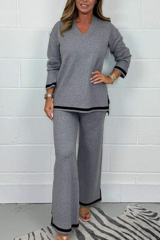 Bayline™ | Zacht Gebreide Broek Met V-Hals