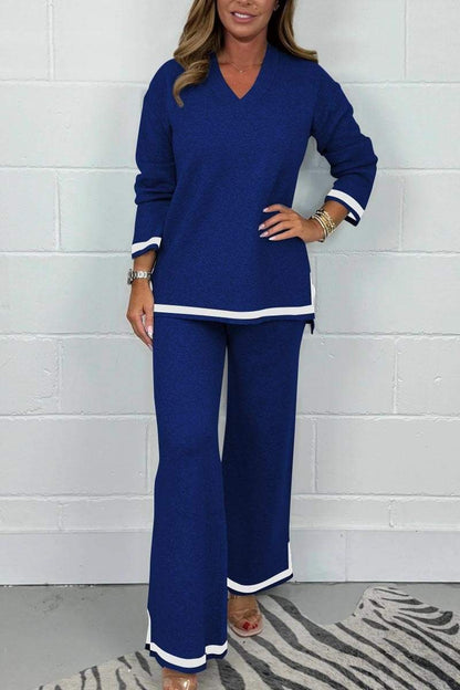 Bayline™ | Zacht Gebreide Broek Met V-Hals