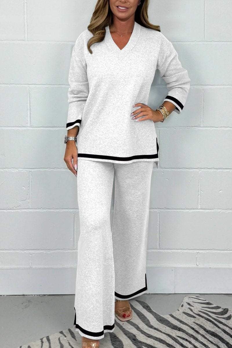 Bayline™ | Zacht Gebreide Broek Met V-Hals
