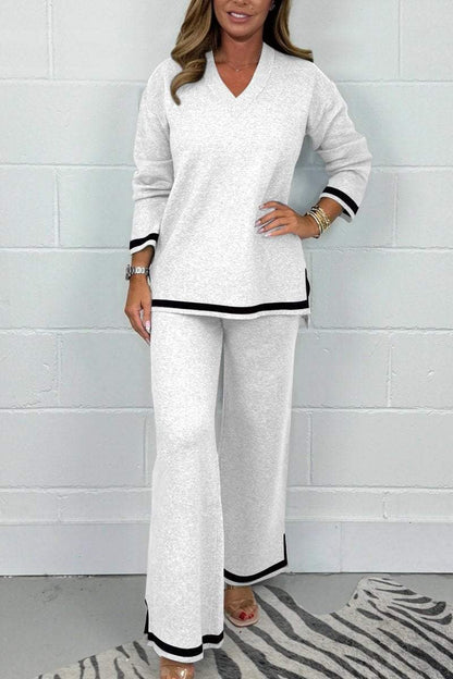 Bayline™ | Zacht Gebreide Broek Met V-Hals
