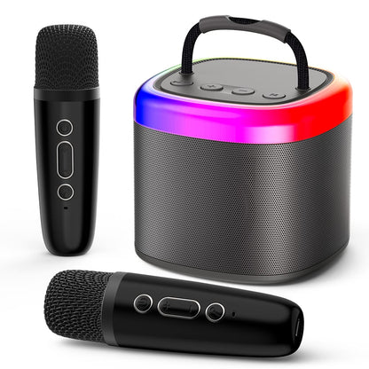 Bayline™ |  D17 Mini Karaoke Machine Voor Kinderen Met Draadloze Microfoons
