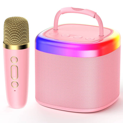 Bayline™ |  D17 Mini Karaoke Machine Voor Kinderen Met Draadloze Microfoons