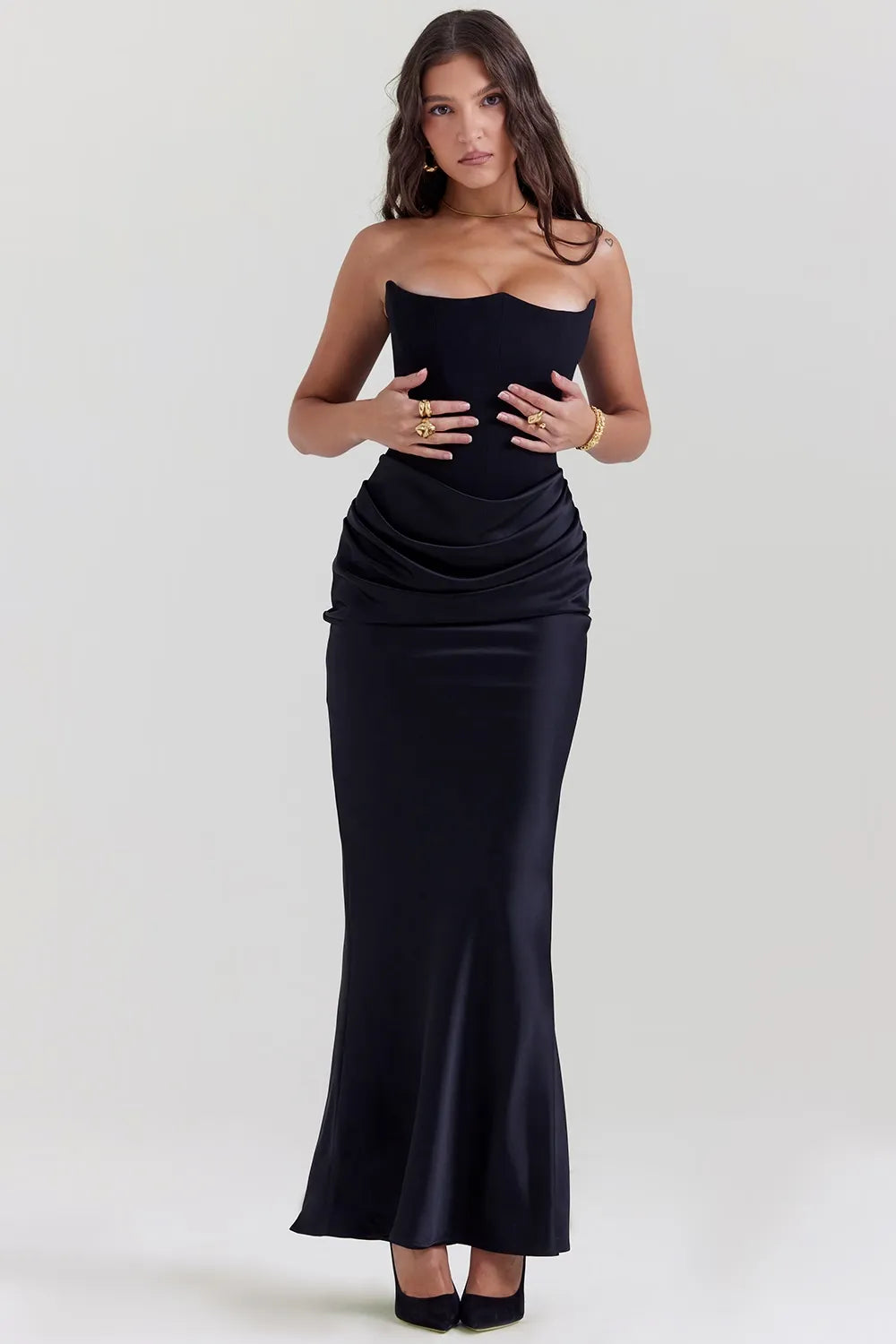 Bayline™ | Jennie Maxi Jurk Zwart