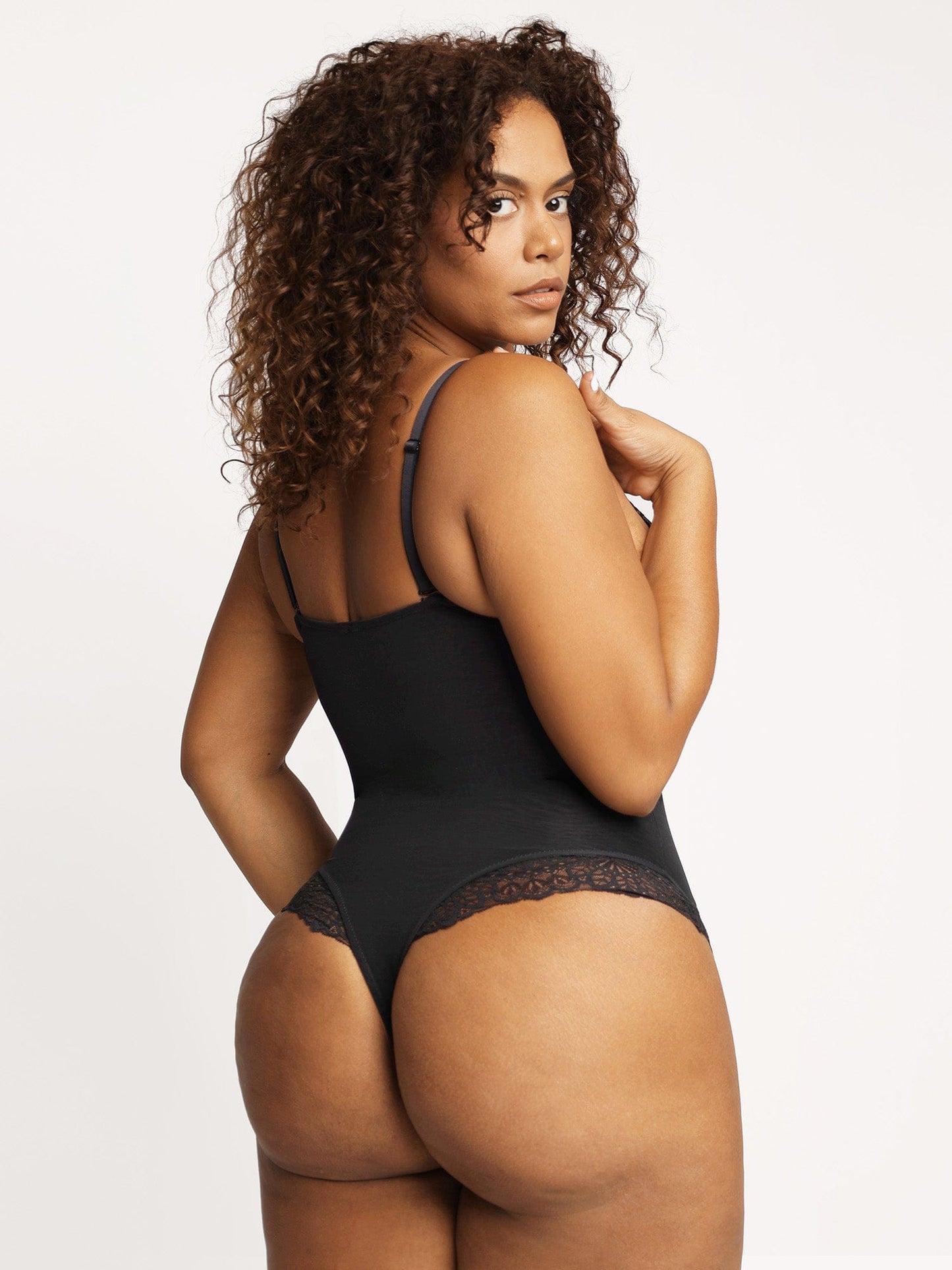 Bayline™ | Kanten Deep-V Hals Bodysuits