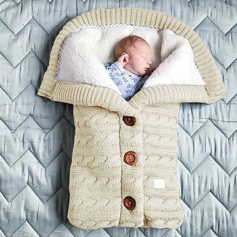 Warme gebreide slaapzak | Baby's 0-12 maanden
