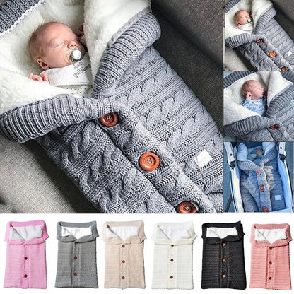 Warme gebreide slaapzak | Baby's 0-12 maanden