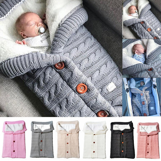Warme gebreide slaapzak | Baby's 0-12 maanden