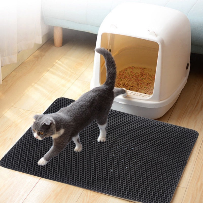 Handige Kattenbakmat tegen Grit!