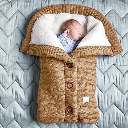 Warme gebreide slaapzak | Baby's 0-12 maanden